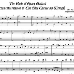 <i>The Earle of Essex Galiard</i> arr. for alto & bass recorders