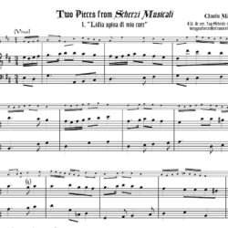 Two Pieces from <i>Scherzi Musicali</i>, arr. for Soprano Recorder and Keyboard